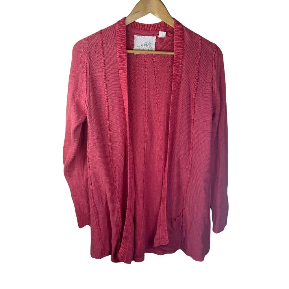 Anthropologie Angel of the North Cashmere Blend Size LG Watermelon Knit Cardigan